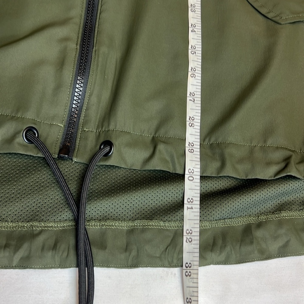VS PINK Anorak Olive Green Rain Wind Breaker Jacket XS/S Full Zip Hood - Picture 9 of 10